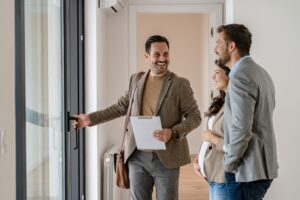 a couple buying a residential property